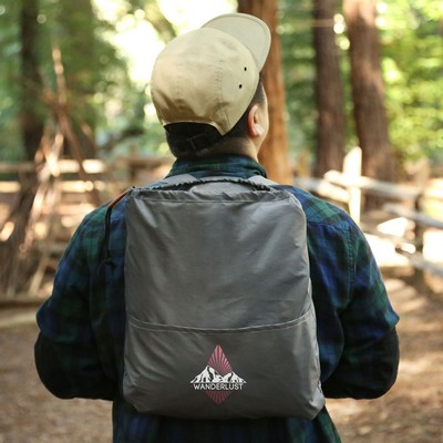 black backpack blanket